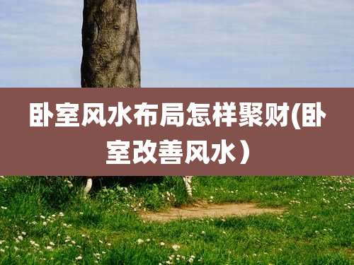 卧室风水布局怎样聚财(卧室改善风水)