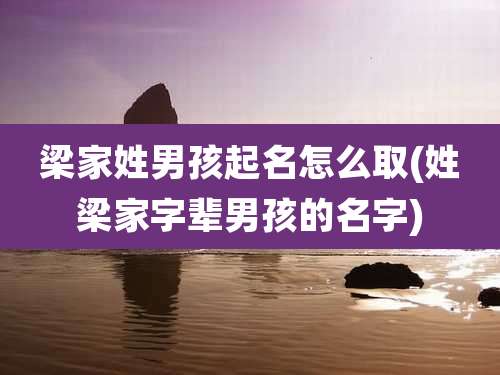 梁家姓男孩起名怎么取(姓梁家字辈男孩的名字)