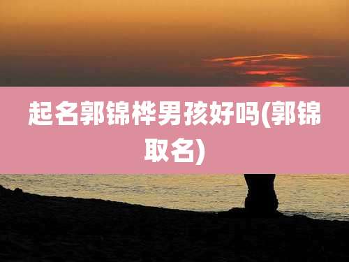 起名郭锦桦男孩好吗(郭锦取名)