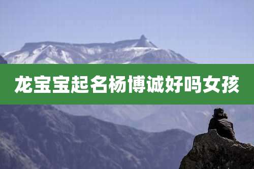 龙宝宝起名杨博诚好吗女孩