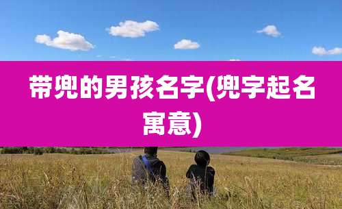 带兜的男孩名字(兜字起名寓意)