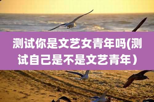 测试你是文艺女青年吗(测试自己是不是文艺青年)