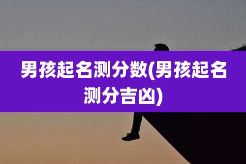 男孩起名测分数(男孩起名测分吉凶)