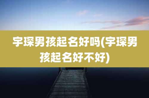 宇琛男孩起名好吗(宇琛男孩起名好不好)