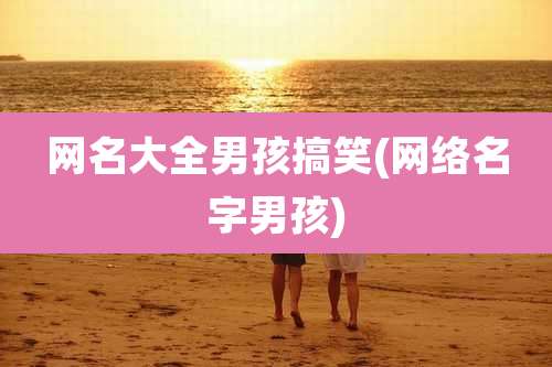 网名大全男孩搞笑(网络名字男孩)