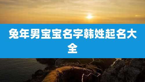 兔年男宝宝名字韩姓起名大全