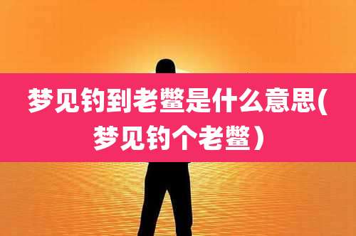 梦见钓到老鳖是什么意思(梦见钓个老鳖)