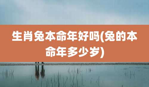 生肖兔本命年好吗(兔的本命年多少岁)