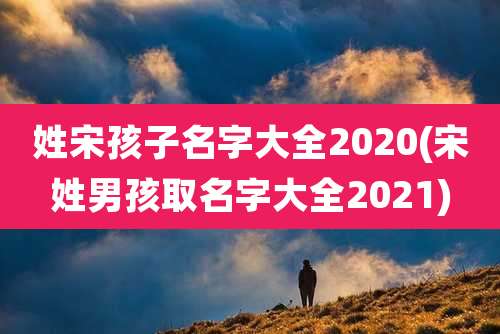 姓宋孩子名字大全2020(宋姓男孩取名字大全2021)