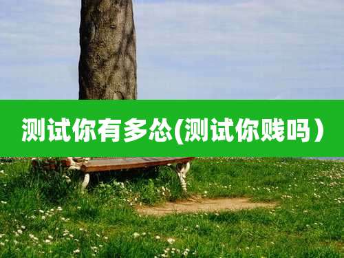 测试你有多怂(测试你贱吗）