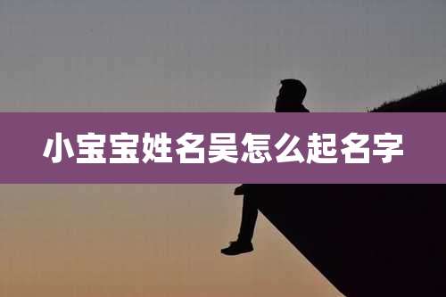 小宝宝姓名吴怎么起名字