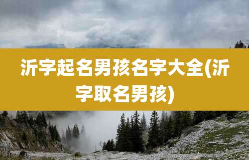 沂字起名男孩名字大全(沂字取名男孩)