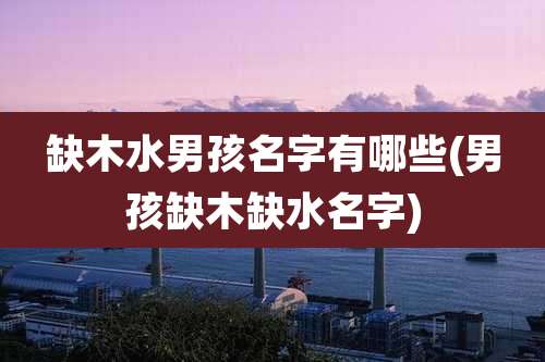 缺木水男孩名字有哪些(男孩缺木缺水名字)