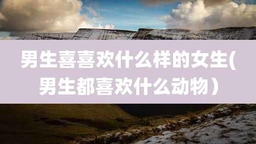 男生喜喜欢什么样的女生(男生都喜欢什么动物)