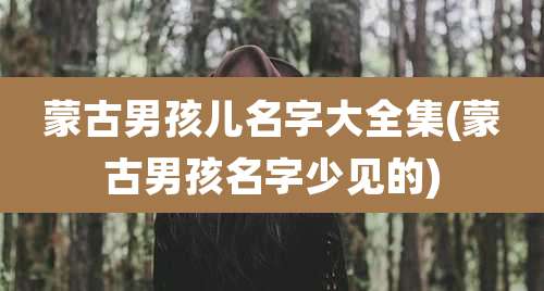 蒙古男孩儿名字大全集(蒙古男孩名字少见的)