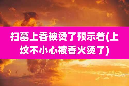 扫墓上香被烫了预示着(上坟不小心被香火烫了)