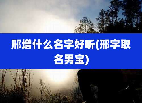 邢增什么名字好听(邢字取名男宝)