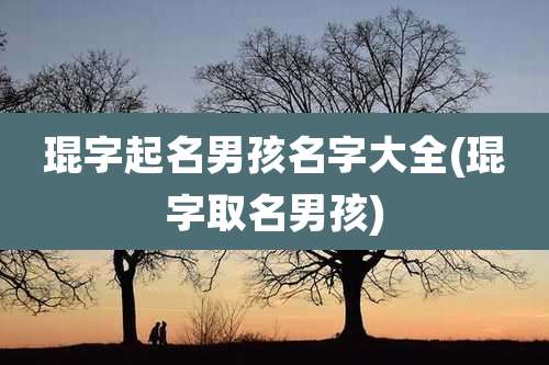 琨字起名男孩名字大全(琨字取名男孩)