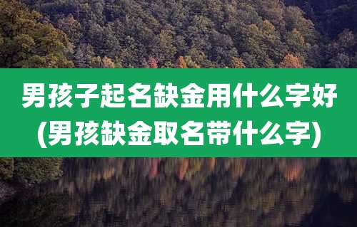 男孩子起名缺金用什么字好(男孩缺金取名带什么字)