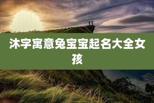 沐字寓意兔宝宝起名大全女孩