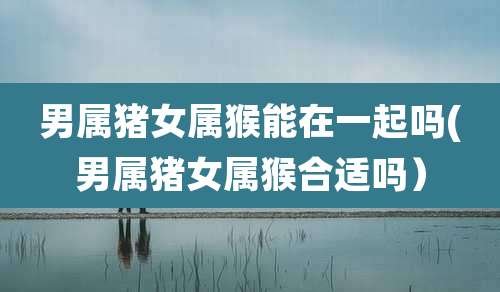 男属猪女属猴能在一起吗(男属猪女属猴合适吗)