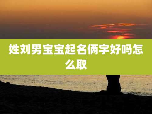 姓刘男宝宝起名俩字好吗怎么取