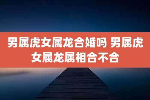 男属虎女属龙合婚吗 男属虎女属龙属相合不合
