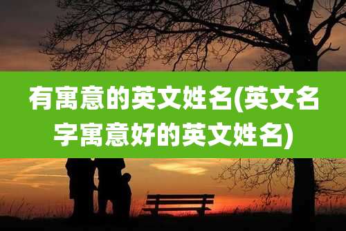 有寓意的英文姓名(英文名字寓意好的英文姓名)