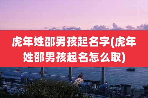 虎年姓邵男孩起名字(虎年姓邵男孩起名怎么取)