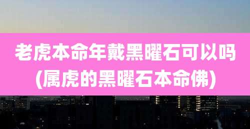 老虎本命年戴黑曜石可以吗(属虎的黑曜石本命佛)