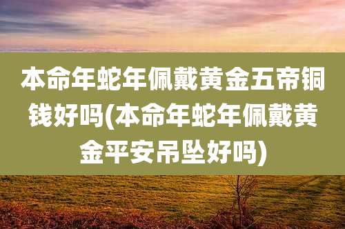 本命年蛇年佩戴黄金五帝铜钱好吗(本命年蛇年佩戴黄金平安吊坠好吗)