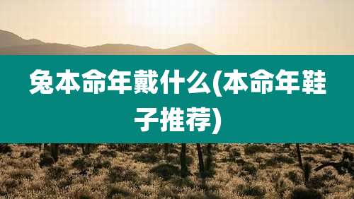 兔本命年戴什么(本命年鞋子推荐)