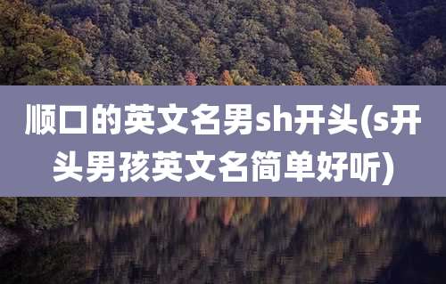 顺口的英文名男sh开头(s开头男孩英文名简单好听)