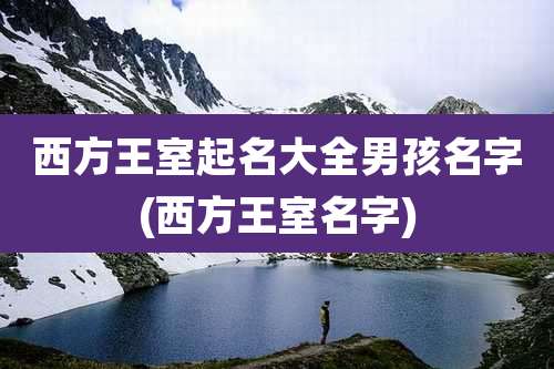 西方王室起名大全男孩名字(西方王室名字)