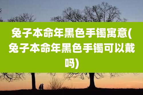 兔子本命年黑色手镯寓意(兔子本命年黑色手镯可以戴吗)