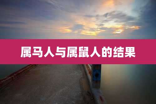 属马人与属鼠人的结果