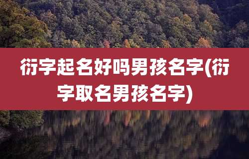 衍字起名好吗男孩名字(衍字取名男孩名字)