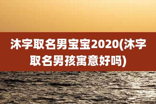 沐字取名男宝宝2020(沐字取名男孩寓意好吗)