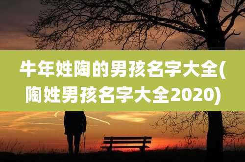 牛年姓陶的男孩名字大全(陶姓男孩名字大全2020)
