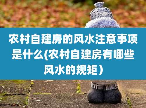 农村自建房的风水注意事项是什么(农村自建房有哪些风水的规矩）