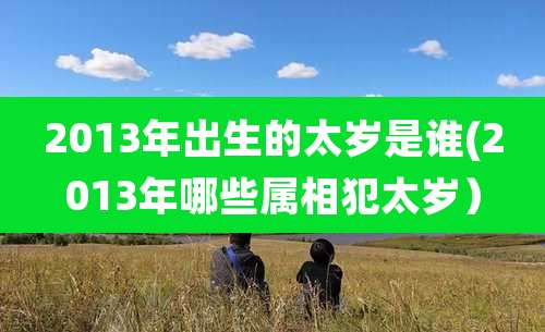2013年出生的太岁是谁(2013年哪些属相犯太岁）