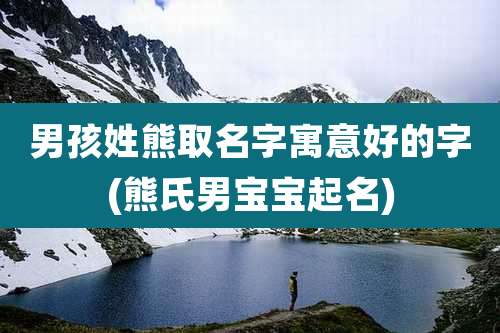 男孩姓熊取名字寓意好的字(熊氏男宝宝起名)
