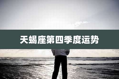 天蝎座第四季度运势