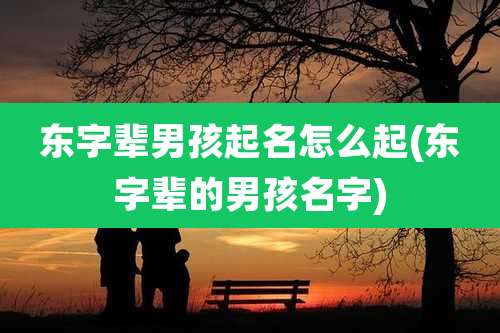 东字辈男孩起名怎么起(东字辈的男孩名字)
