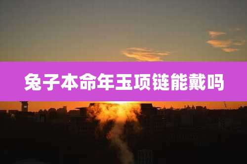 兔子本命年玉项链能戴吗