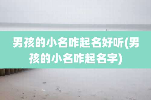 男孩的小名咋起名好听(男孩的小名咋起名字)