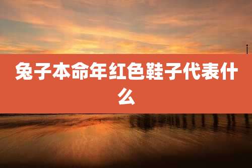 兔子本命年红色鞋子代表什么