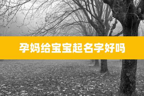孕妈给宝宝起名字好吗
