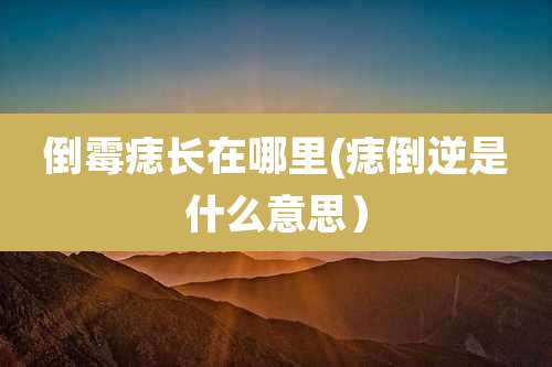 倒霉痣长在哪里(痣倒逆是什么意思）