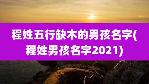 程姓五行缺木的男孩名字(程姓男孩名字2021)